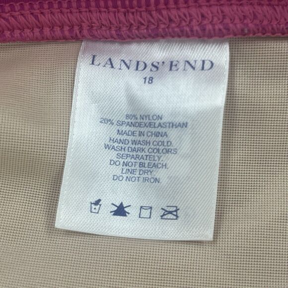 Lands’ End Women's Plus Size 18 Magenta Swim Skirt Built-In Brief Swim Bottoms - Picture 4 of 4